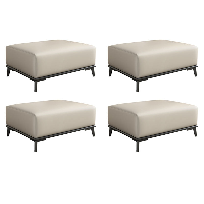 Sgabello a piede ottomano rettangolare contemporaneo con gambe