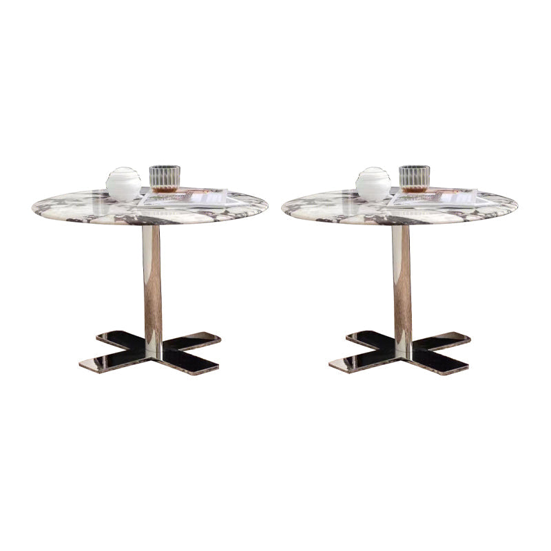 Mesa acento del sofá rústico Pedestal Pedestal Metal redonda de la sala de estar de la sala de estar