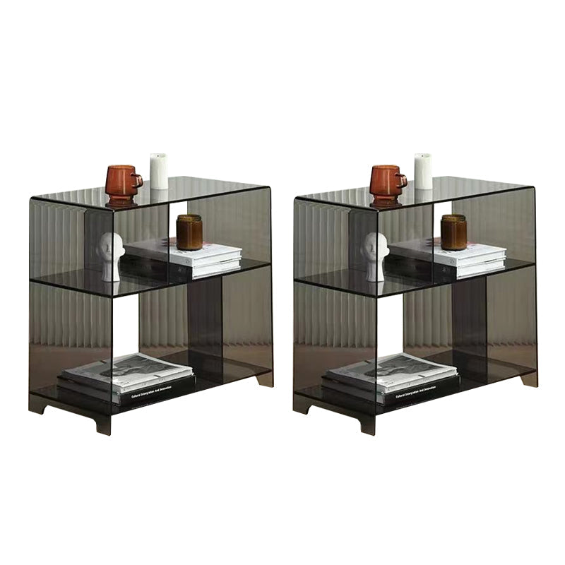 Glam Accent Side Table Acrylic Rectangular Living Room Sofa Side Accent Table