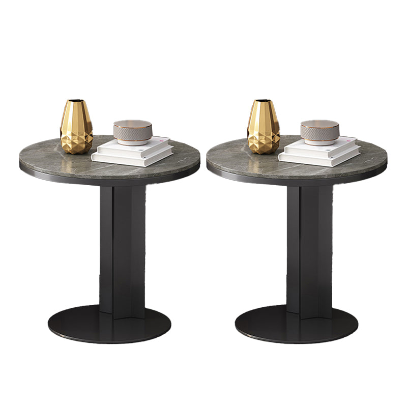 Mesa de acento rústico acento de acento pedestal de metal redonda de la sala de estar de la sala de estar