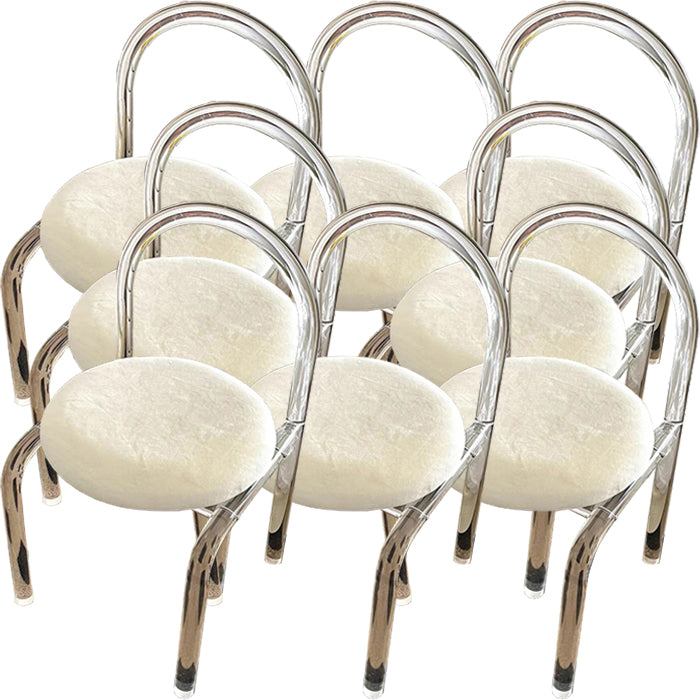 Nordic Style Transparent Acrylic Dining Chair with Upholstered for Home