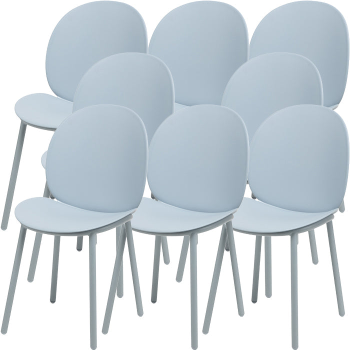 Contemporary Plastic Armless Parson Chair for Home in Matte Finish
