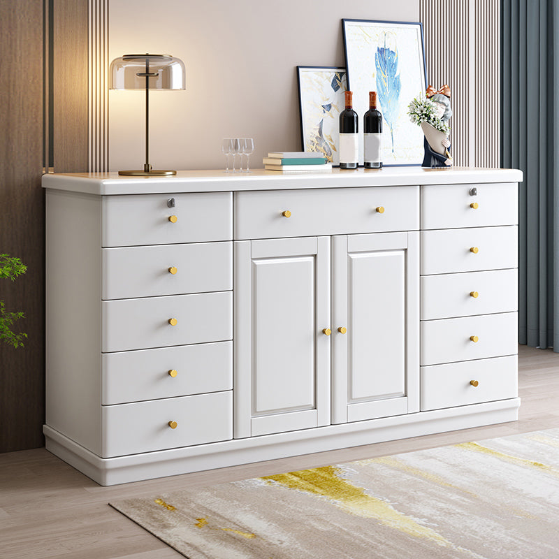 Armoires Stockage Glam Credenza Bouffle buffet en bois massif avec tiroirs