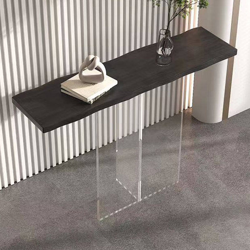 Table de la consola contemporánea de forma rectángulo Sofá de la consola de pino en natural/negro