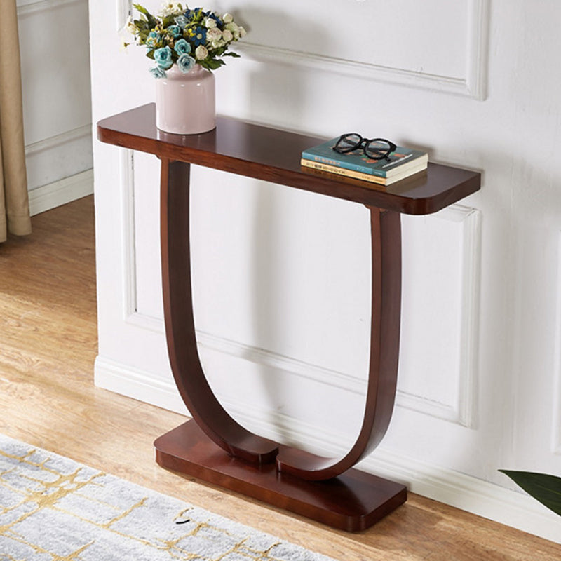 Tavolo da console contemporanea a forma di rettangolo tavolo da divano console in legno marrone