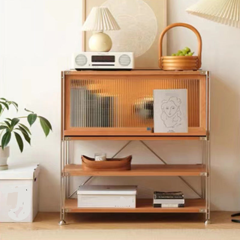 Solid Wood Bookshelf Modern Closed Back Bookcase with Shelves