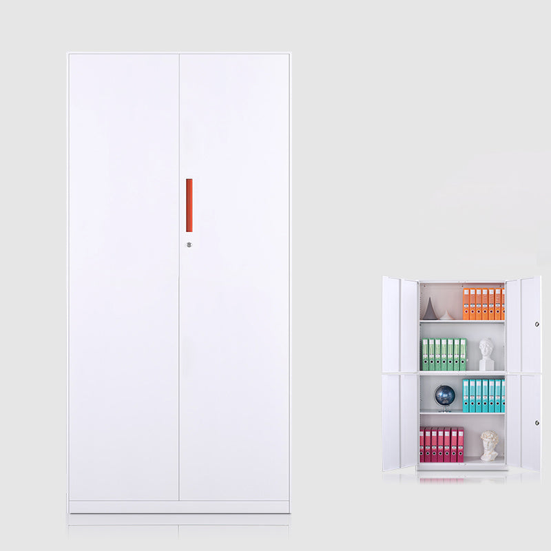 Metal Storage File Cabinet Contemporary Shelves Locking File Cabinet 35.4"L x 15.7"W x 72.8"H White Clearhalo 'Filing Cabinets' 'filling_cabinets' 'furn' 'furn_filling_cabinets' 'Furniture' 'Office Furniture' 7639536