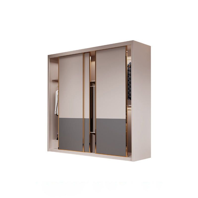 Modern Style Storage Cabinet Wooden Armoire with Doors and Drawers