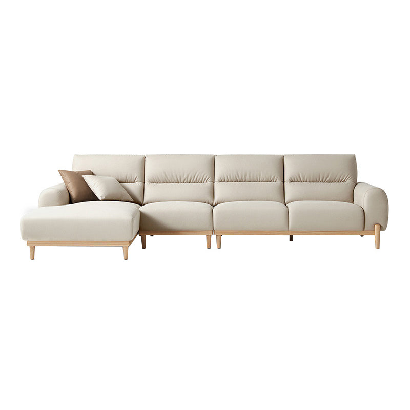 Contemporary Sewn Pillow Back Square Arm Sofa For Living Room