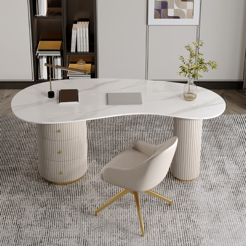 Bureau d'écriture en pierre de style glamour Bureau en bois d'ingénierie pour la maison