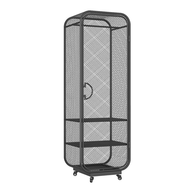 Armario de metal estilo industrial dormitorio armario rectangular armario