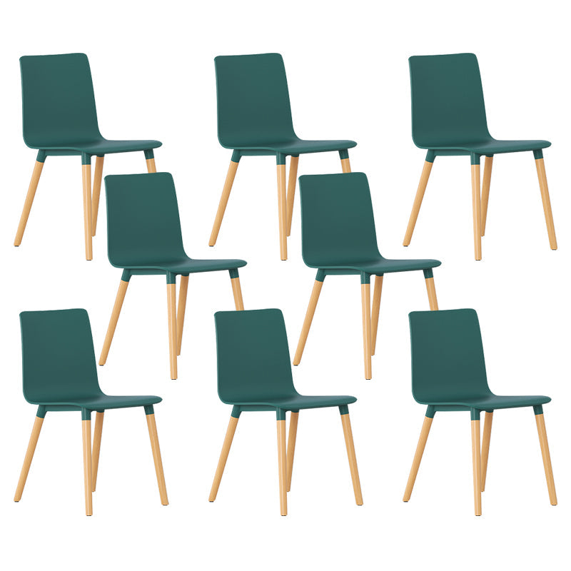 Zeitgenössischer offener Esstuhl Holzseitenstuhl für Esszimmer