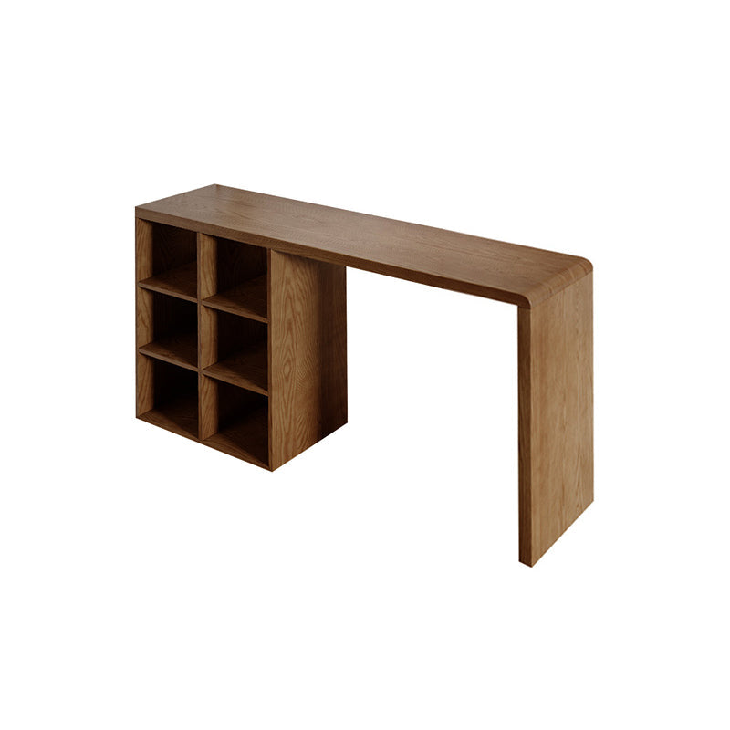 Contemporary Solid Wood Rectangle Bistro Bar Desk for Living Room Dark Brown Without Chairs Clearhalo 'Bar Furniture' 'Bar Tables' 'bar_tables' 'furn' 'furn_bar_tables' 'Furniture' 'Kitchen & Dining Furniture' 7651892