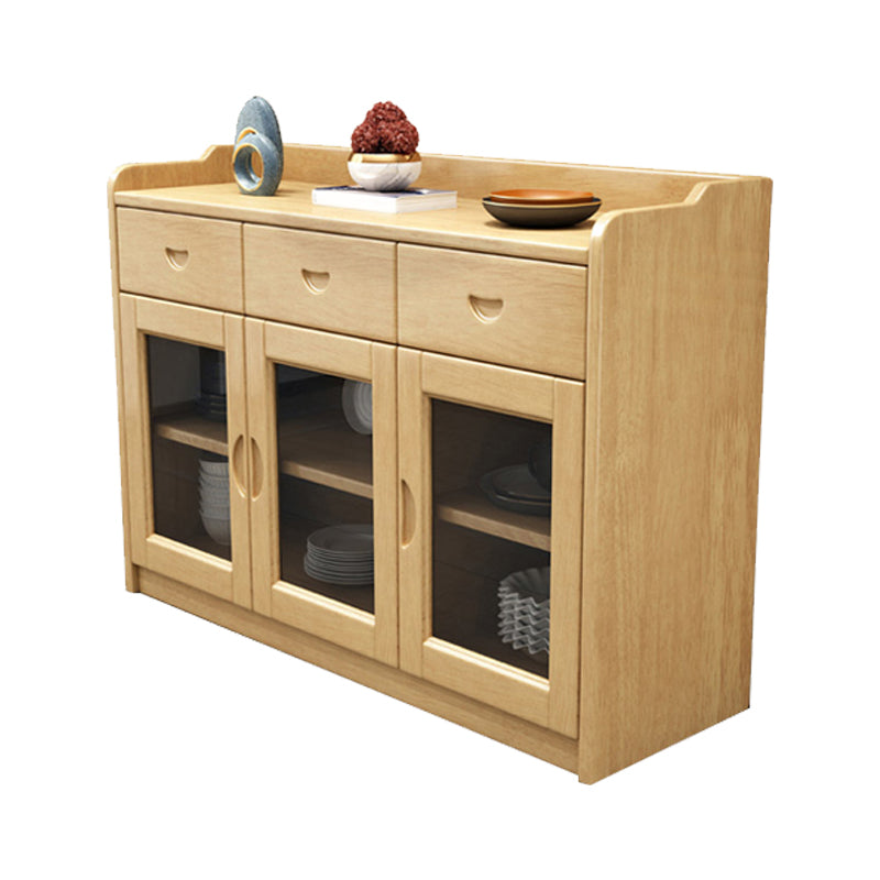 Stile moderno 47,24 "W buffet Sideboard a buffet in legno massiccio con 3 cassetti