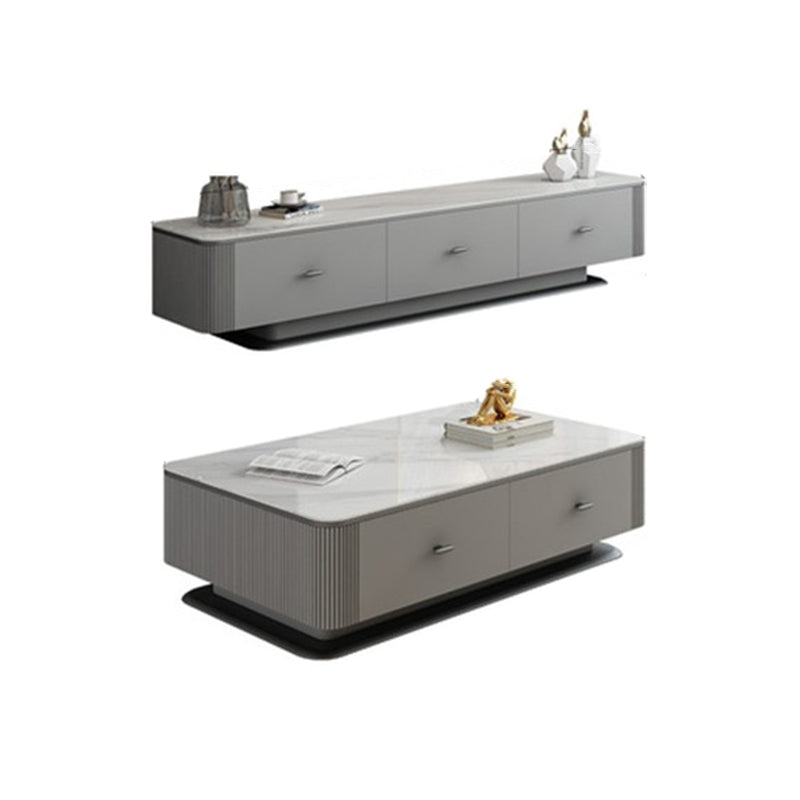 Caffè in ardesia o tavolo finale con cassetti di stoccaggio blocco contemporaneo