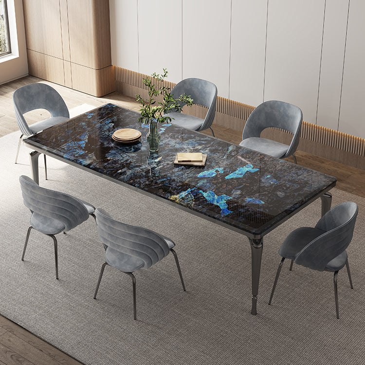 1/4/7 Stücke moderne Steindecke Rechteck Edelstahl Basis Set für Zuhause