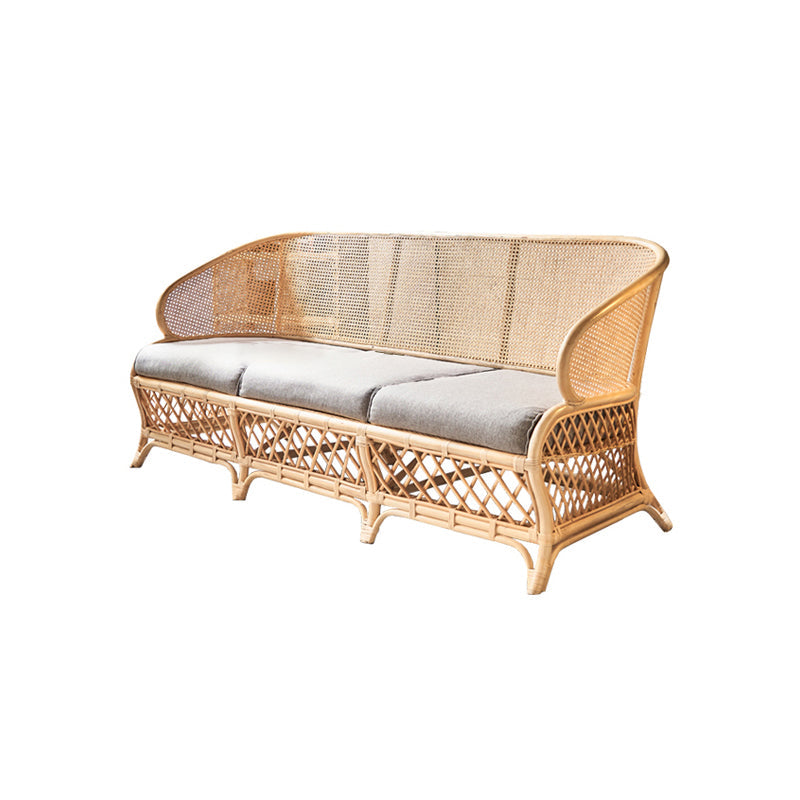 Cadre en bois scandinave canapé de mélange en coton en gris pour le salon