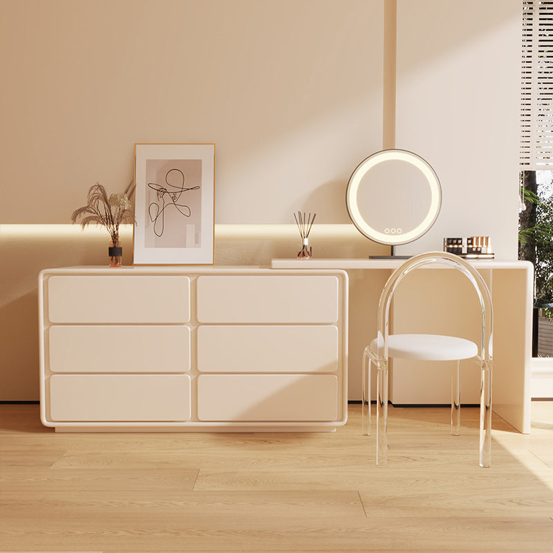 Contemporain avec du tiroir Miroir éclairé Vanité de maquillage en bois