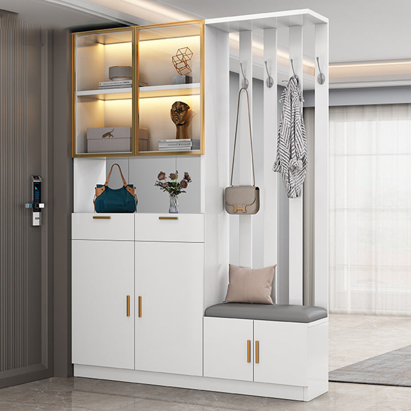 Contemporary Style Wooden 3-door Accent Cabinet with Drawer and Shelf