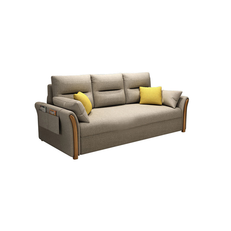 Da 30,7 "divano dormiente in tessuto futon e materasso largo in grigio