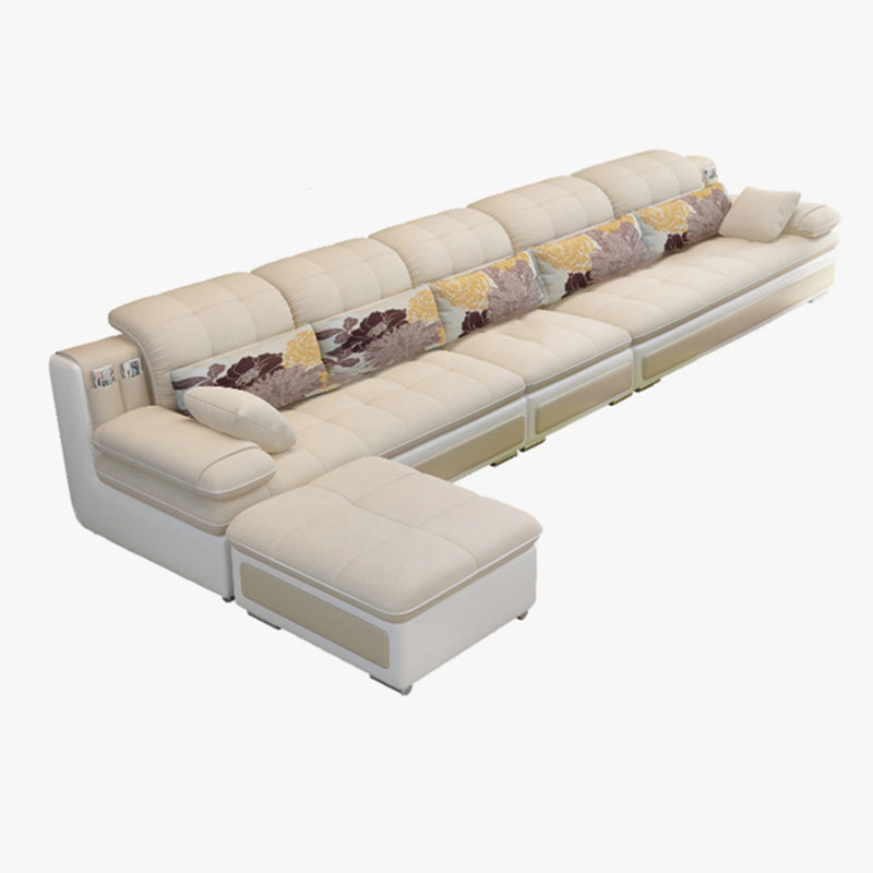 Sezione da braccio del cuscino scandinavo divano, sezionali di Chesterfield in leatine finte