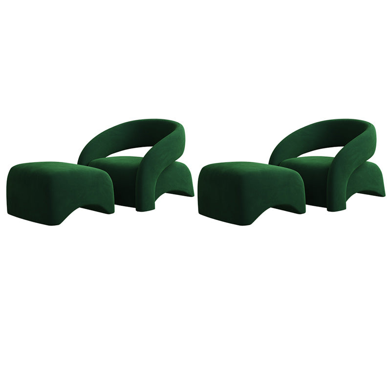 Sedia a braccio moderna di metà secolo con la schiena stretta in lana/velluto per soggiorno