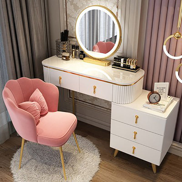 Contador de maquillaje extraíble Contador de tocador de dormitorio con espejo iluminado