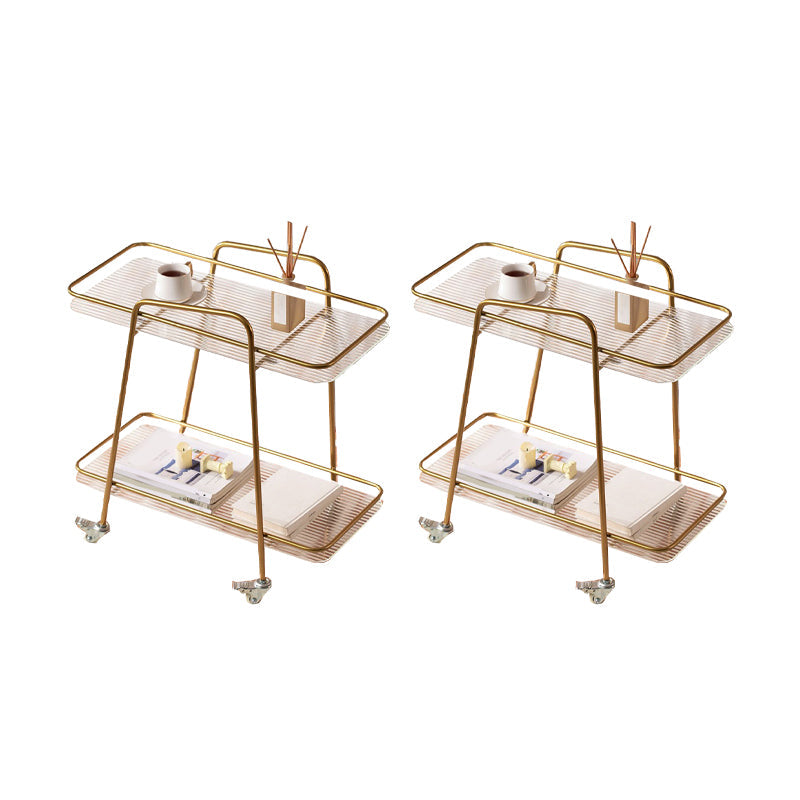 Tavolo da 25,6 "tavolo da glassista alto tavolo accento trasparente rettangolare