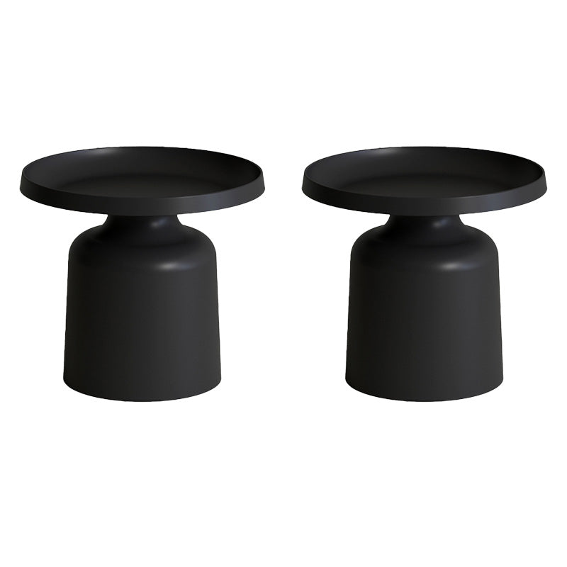 Table table de nuit à table à accent métal scandinave avec étagère, 18 "de haut