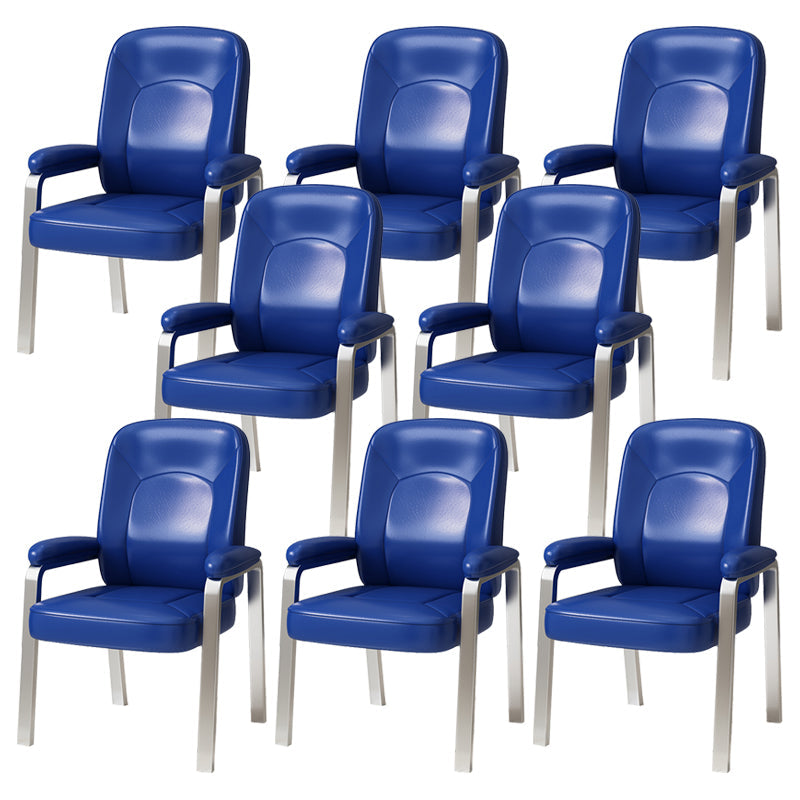 Modernismo sedia sedia in pelle di armi fissa sedia da scrivania senza ruote per la casa