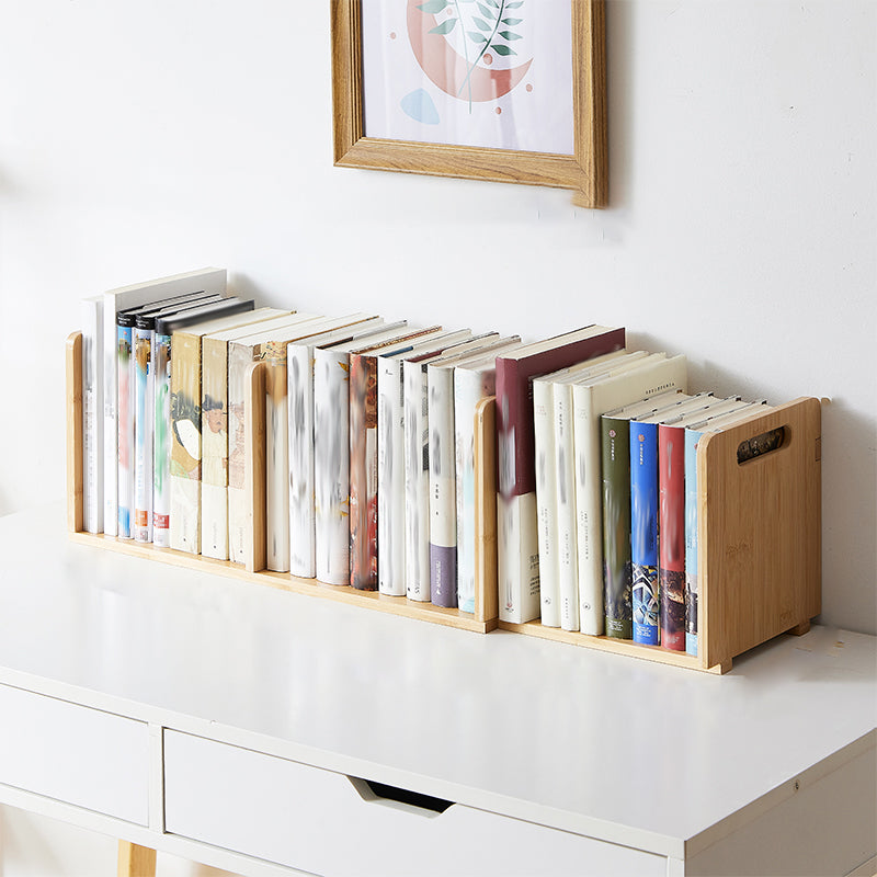 Libreria aperta di libreria aperta in bambù contemporanea orizzontale per uso domestico