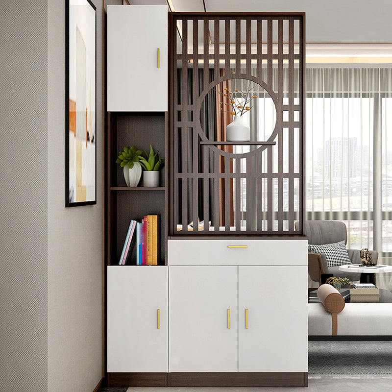 Contemporary Style Wooden 11.81" Wide Accent Cabinet with Door 47"L x 12"W x 91"H Clearhalo 'Cabinets & Chests' 'cabinets_chests' 'furn' 'furn_cabinets_chests' 'Furniture' 'Living Room Furniture' 7671811