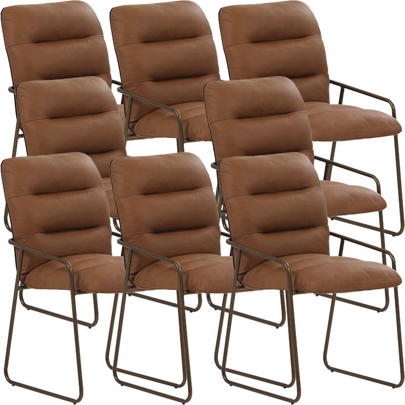 In pelle glam in pelle parsons back metal bash home usa sedia braccio salariale