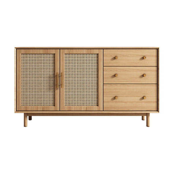 Moderne 3-lads dressoir Pine vaste houten buffetstandaard met 2 deuren