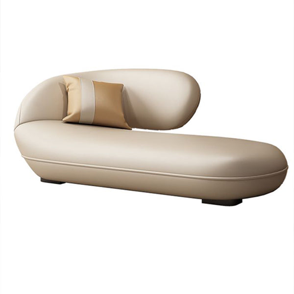 Colore solido contemporaneo in pelle genuina One Armate Chaise Lounge