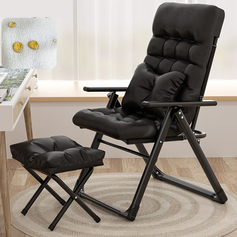 Chaise de fauteuil inclinable contemporain avec base métallique avec verrouillage de position