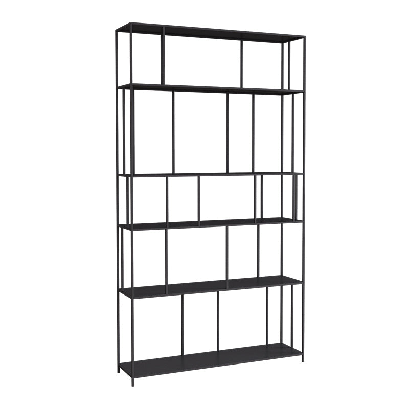 Moderner Stil Open Back Bookshelf vertikales Metallbuchhandel mit Regalen