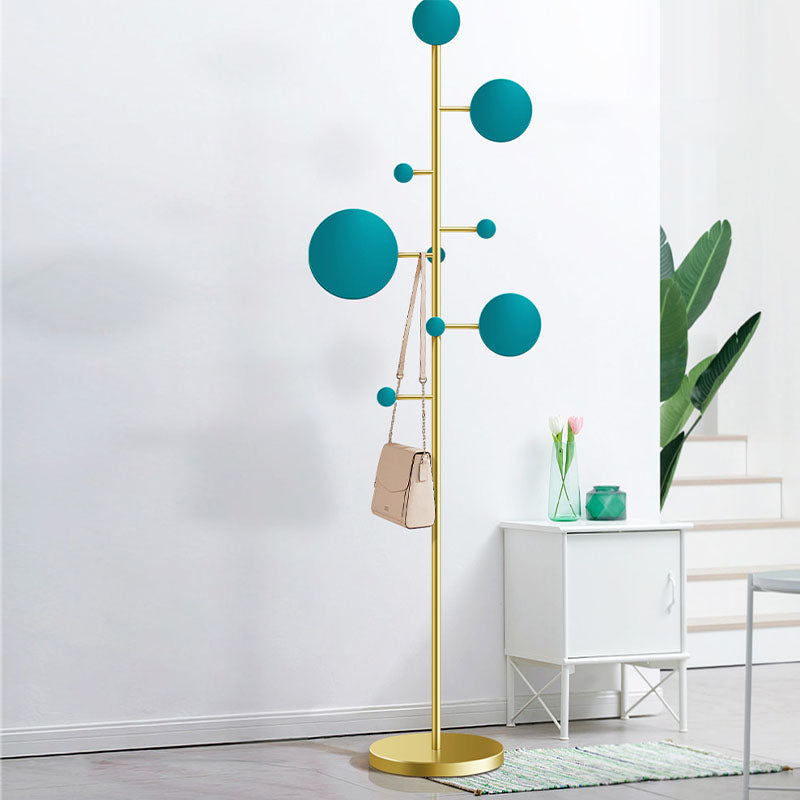 Kit de entrada de oro Soporte contemporáneo de Metal Hall para Hall, 68.9 pulgadas de alto