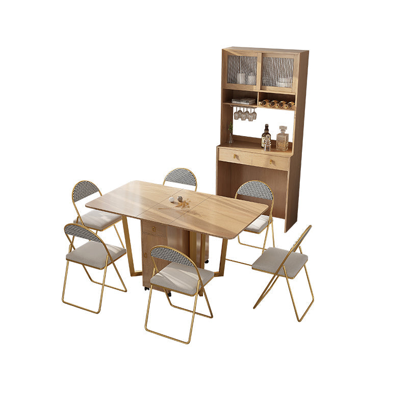 1/3/5/7 Pieces Modern Wood Multi Purpose Folding Dining Set for Home