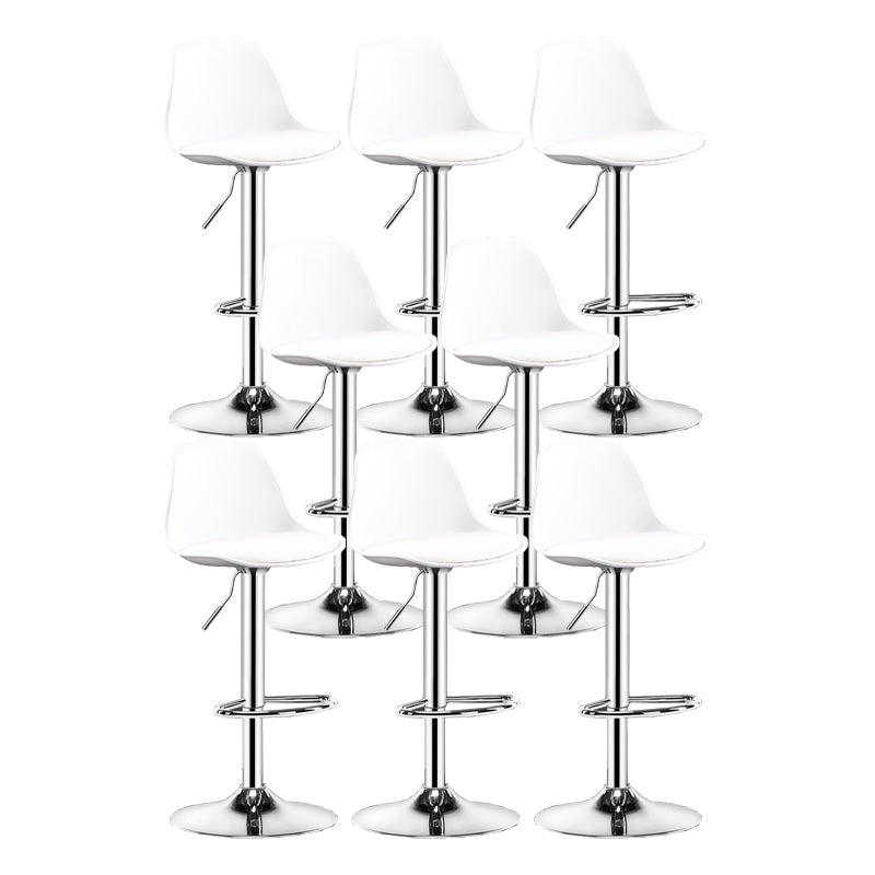 Sgabello da bar senza braccio girevole moderno ad altezza regolabile con poggiapiedi