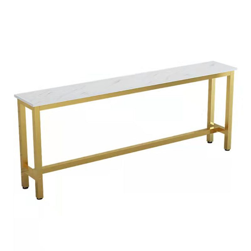 Gefabriceerde houten rechthoekige pubtafel met metalen frame voor woonkamer