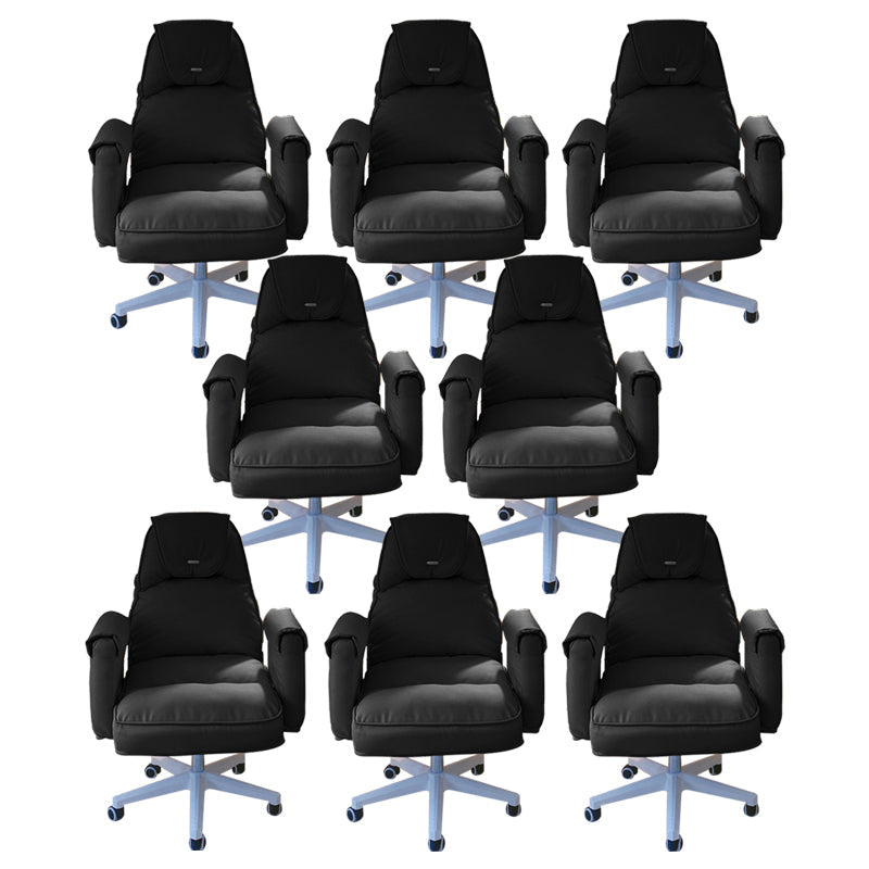 Modern Office Chair Adjustable Seat Height No Distressing Slide Chair with Wheels