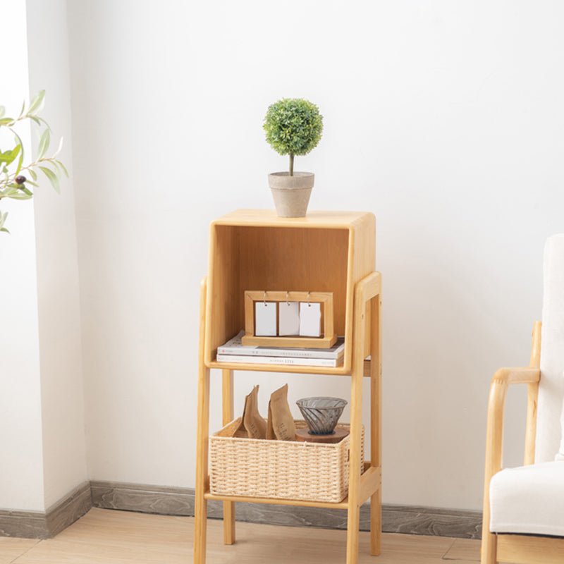 Gesloten bamboe boekenplank hedendaagse verticale boekenkast met planken