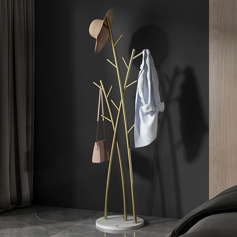 ステンレススチールコートラックフリーランディングコートラックラグジュアリーブランチホールスタンド