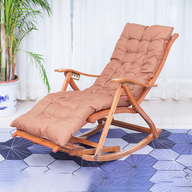 Simple Style Bamboo Rocking Chair Leisure Lounge Lazy Chair for Living Room Brown Clearhalo 'Chairs & Seating' 'furn' 'furn_rocking_chairs' 'Furniture' 'Living Room Furniture' 'Rocking Chairs' 'rocking_chairs' 7711639