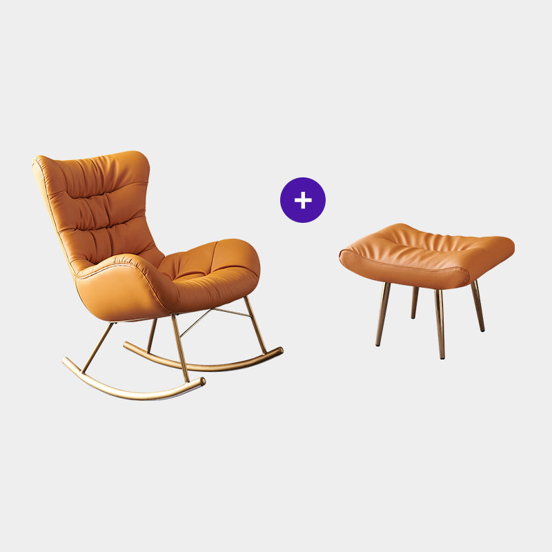 Chaise de rocker glamour rembourré une chaise accent à bascule