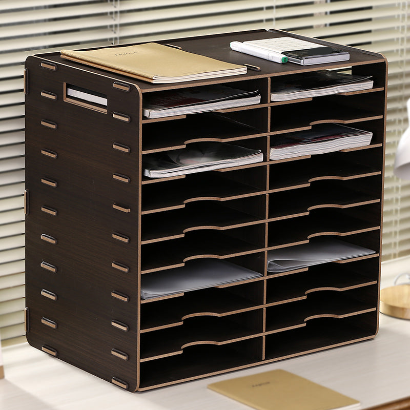 Contemporary Vertical Filing Cabinet Wooden Frame File Cabinet