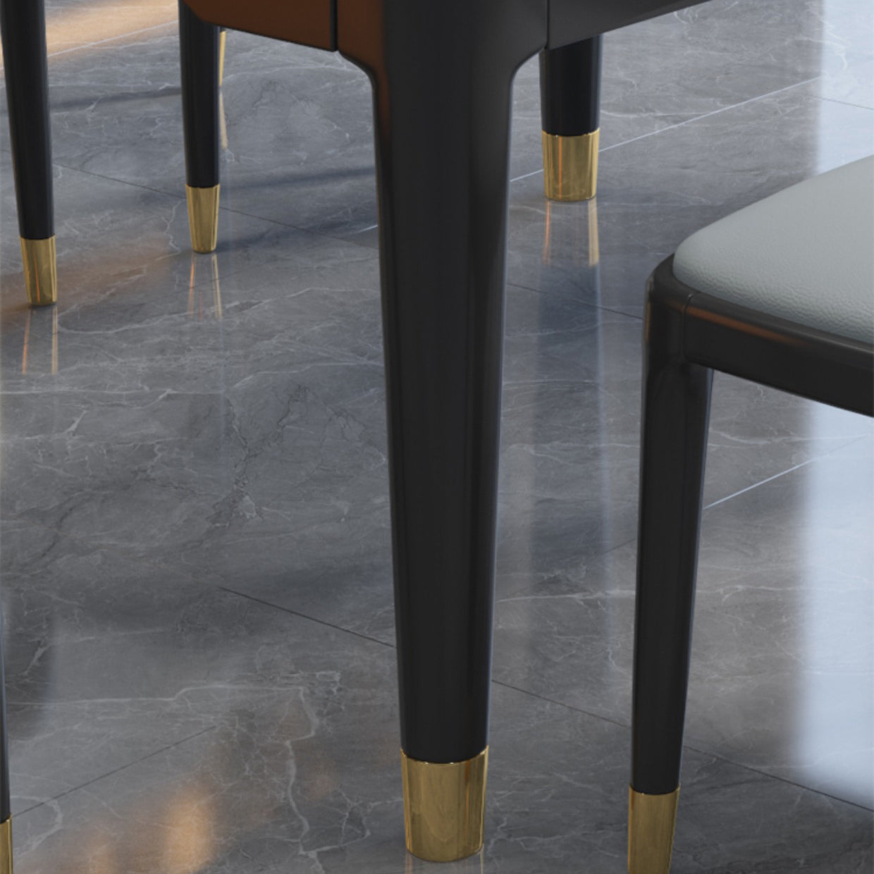 Moderne uitschuifbare eettafel, wit rond stenen tafelblad voor eetkamer