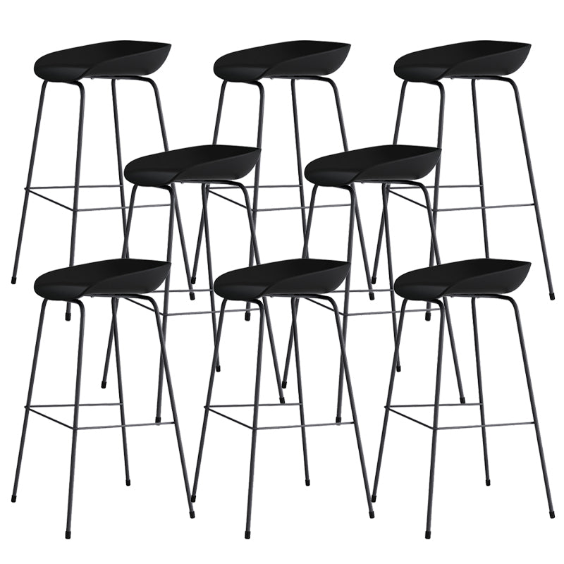 Soggiorno contemporaneo in plastica in plastica sgabello da bar con poggiapiedi