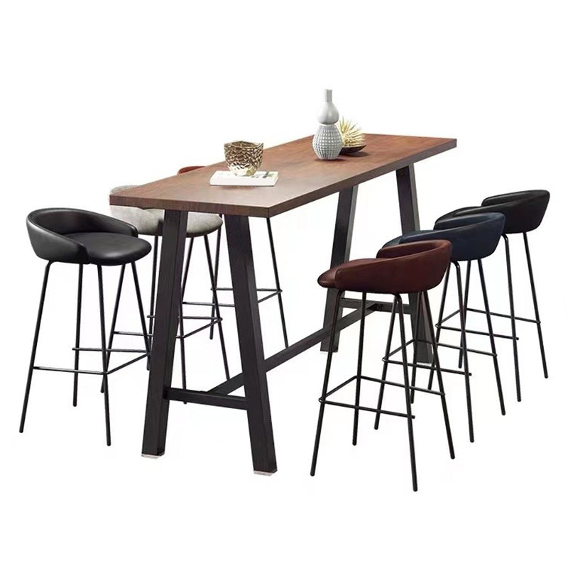 Rechthoek Pine vaste houten schroefbasbalktafel voor keuken eetkamer